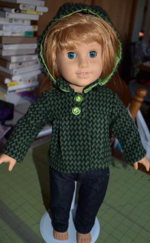 CHAQUETA DE MEZCLILLA DE 2 PIEZAS PARA MUÑECAS AMERICAN GIRL HECHA A MANO MUÑECA NUEVA NO INCLUIDA - Imagen 4 de 4