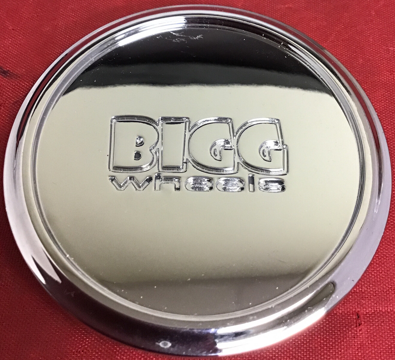 ONE NEW BIGG WHEELS CENTER CAP EMR0406-CAP SG0010 LG1001-51 CHROME 2 3/8