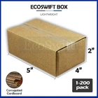 1-200 5x4x2“EcoSwift”纸板包装邮寄运输瓦楞纸箱纸箱