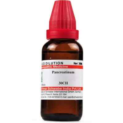 WILLMAR SCHWABE INDIA PANCREATINUM 30 CH (30ml) Homeopathic Remedies free ship