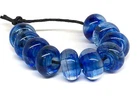 Handmade Lampwork Glass Beads From Murano OOAK Tamara Yarilo Brand 10 Pcs