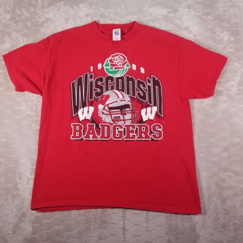 VTG 1999 Rose Bowl T-Shirt Wisconsin Badgers Logo 7 Sz XL See Pics