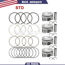 4X Piston & Rings kit EJ7Z6108E For 15-19 Ford Focus Mustang Lincoln MKC 2.3L