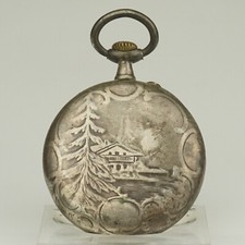 Rare Antique Silver Pocket Watch Men's no fusee duplex chronometer repeater RAR