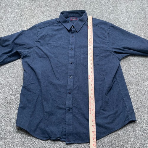 UNTUCKit Shirt Adult XL Extra Large Blue Cotton Flannel Long Sleeve Chamois - Picture 5 of 6