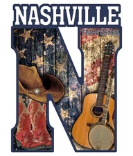 Nashville Capitol N Design Fridge Magnet