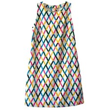 Jade by Melody Tam Women's Sleeveless Colorful Diamond Pattern Dress Sz M