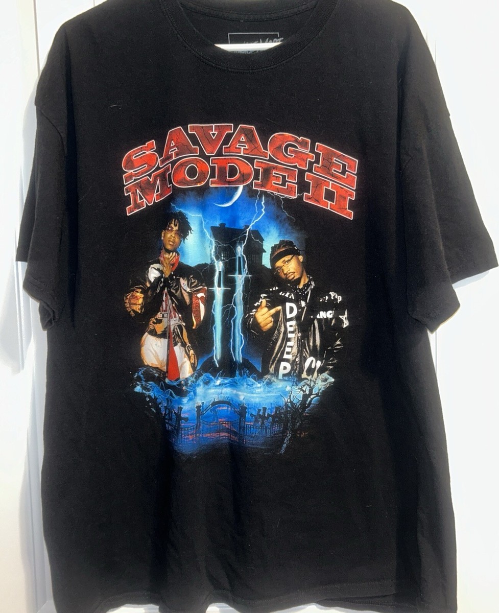 Savage Mode 2 II Black Shirt 21 Savage Metro Boomin Rap Album  