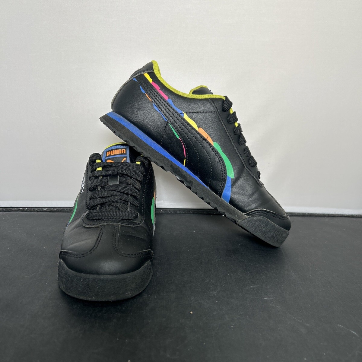 Puma Roma Youth Boys Size Black Sneakers Casual Shoes 392238-01