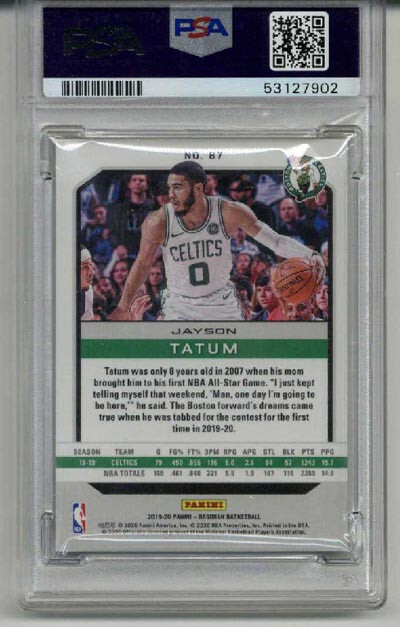 2019 PANINI OBSIDIAN #87 JAYSON TATUM CARD BOSTON CELTICS 2019 PANINI OBSIDIAN #87 JAYSON TATUM CARD BOSTON CELTICS