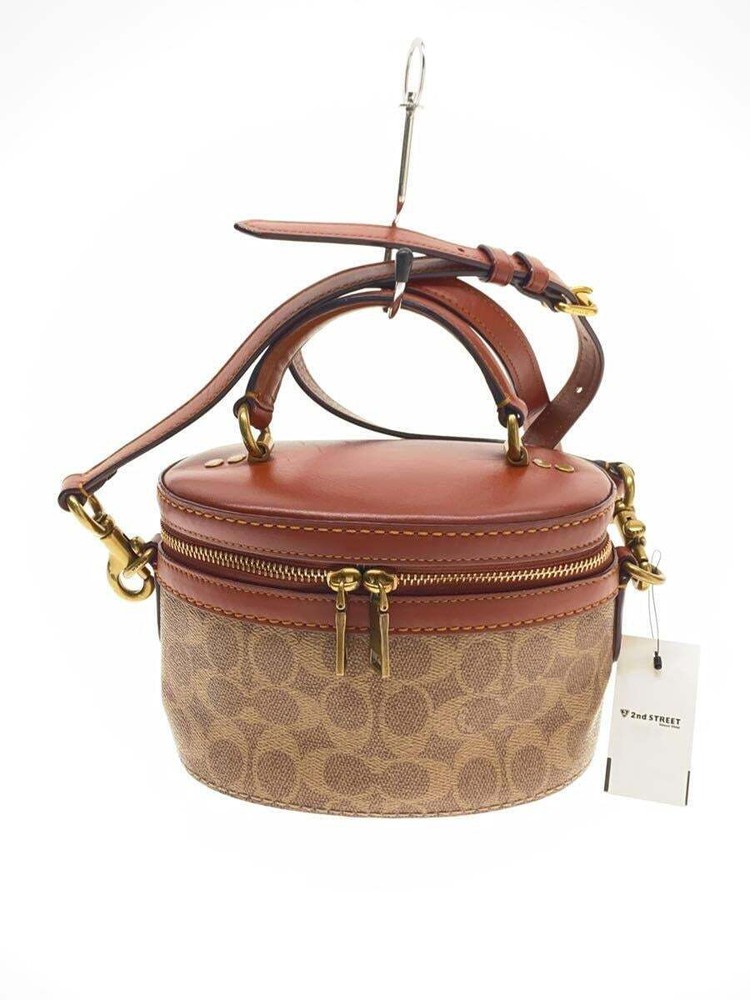 COACH Shoulder Bag Leather BRW Total Pattern Signature 2WAY