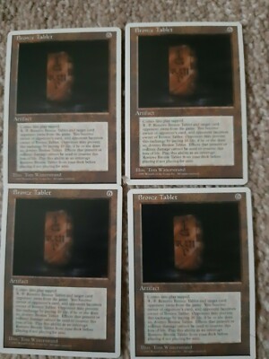 MTG 4 x Bronze Tablet - 4th Edition - NM
