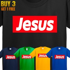 Jesus Christian Religious Kids T Shirt USA Faith Christ Church New Gift Tee