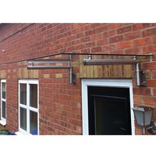 Glass Door Canopy Porch Stainless Steel Balcony Over Door Shelter Awning 1400mm