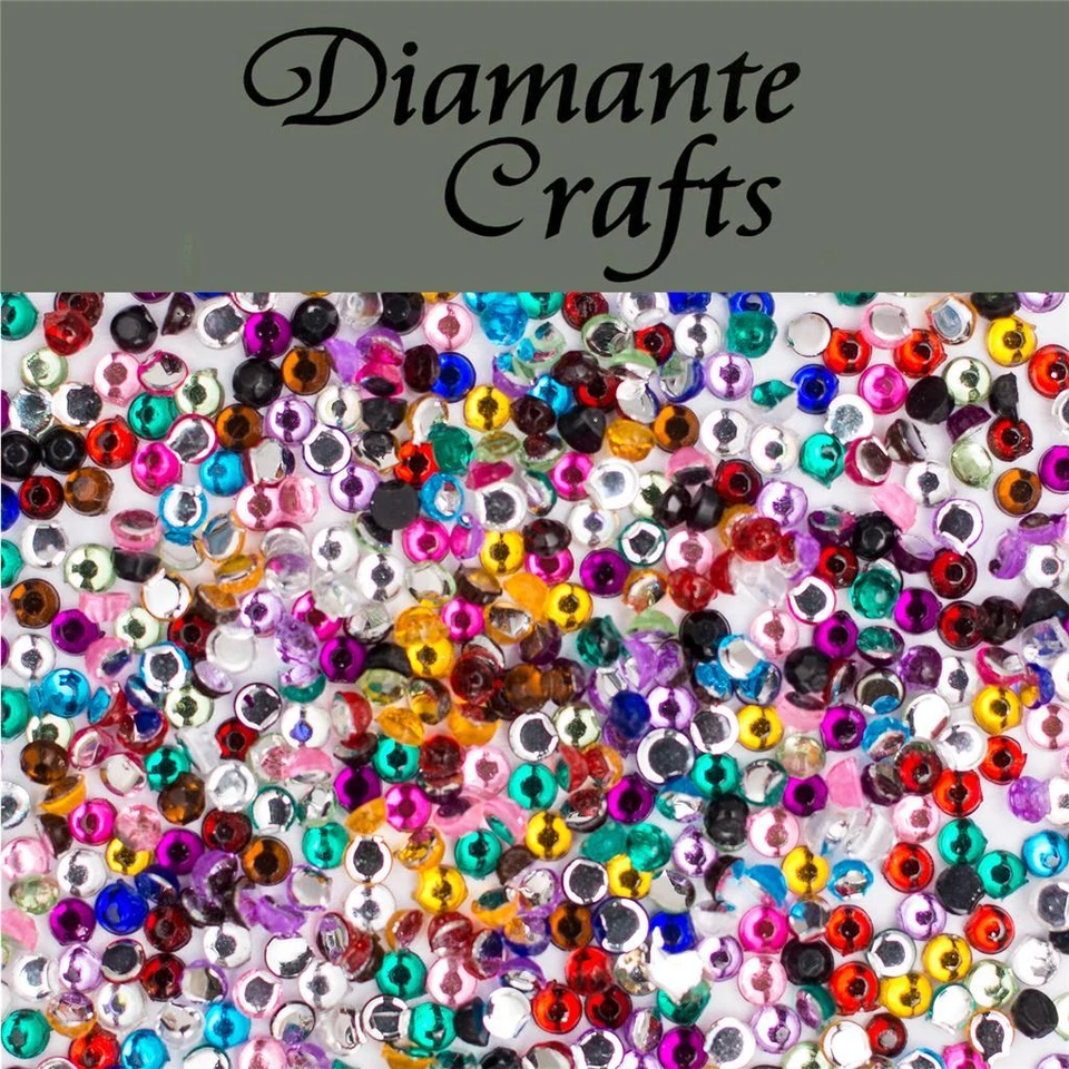 DIAMANTE CRAFTS 1000 x 1 mm Colores Mezclados Diamante Suelto Espalda Plana Estrás Adorno Artesanal