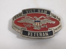 Vietnam War Veteran Belt Buckle I Served My Time In Hell 1959-1975