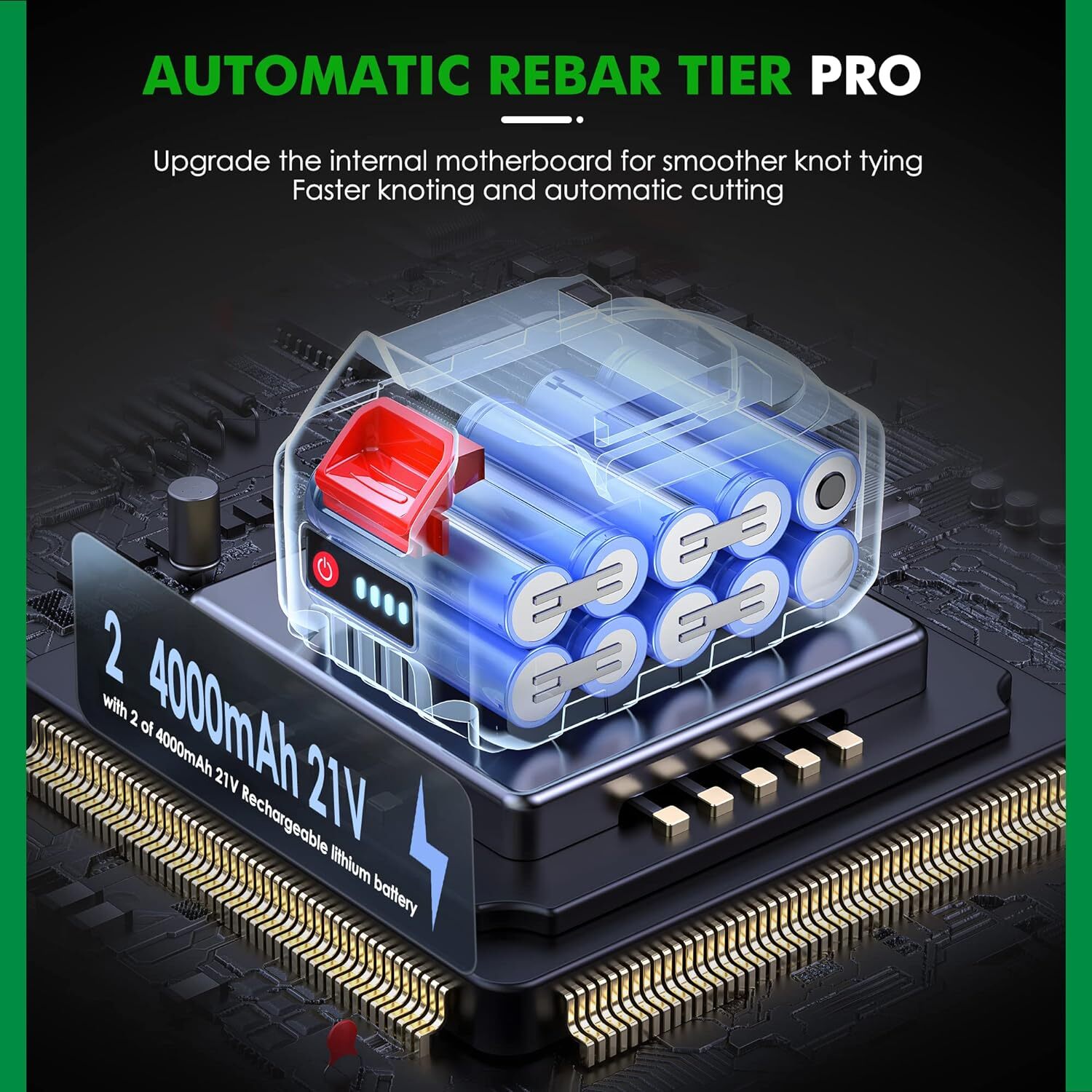 NEWTRY Automatic Rebar Tie Gun Pro 734mm Rebar Tier Tying Machine 0.3