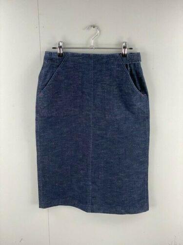 VSSP Collection Womens Blue Heathered Above The Knee Denim Pencil Skirt ...