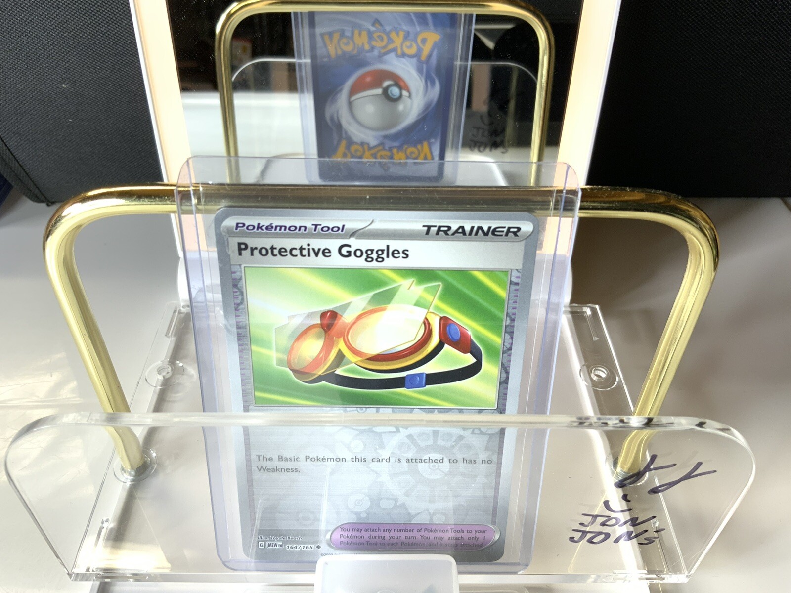 Protective Goggles Reverse Holo NM 164/165 Scarlet & Violet 151 Pokemon Card