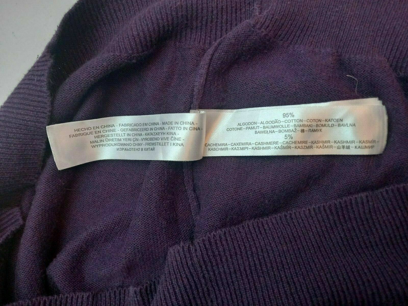 Massimo Dutti purple 95% cotton 5% cashmere Jumper. UK men's size Medium Large thumbnail 7