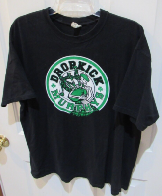 Vintage Dropkick Murphys T-Shirt Men's XL Skull Bagpiper Punk Rock