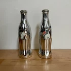 Roy Campanella #1779 & Ty Cobb #1384 Vintage Coca-Cola Silver Bottles MLB
