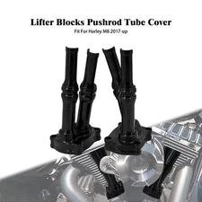 Black Pushrod Lifter Tappet Block Cover Fit For Harley Touring 17-23 Softail 18+