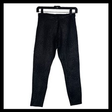 Lyss  Black on Black Cheetah Print Leggings Size Small Athleisure