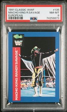 1991 CLASSIC WWF EUROPEAN #135 MACHO KING RANDY SAVAGE PSA 8
