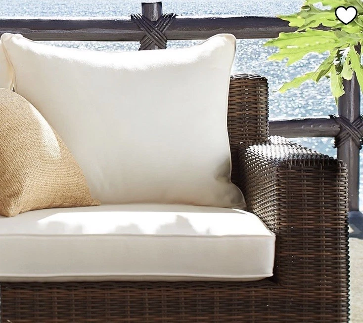 Funda Cojín Silla Giratoria Brazo Cuadrado Mimbre Torrey Pottery Barn Natural Foto 2 de 4