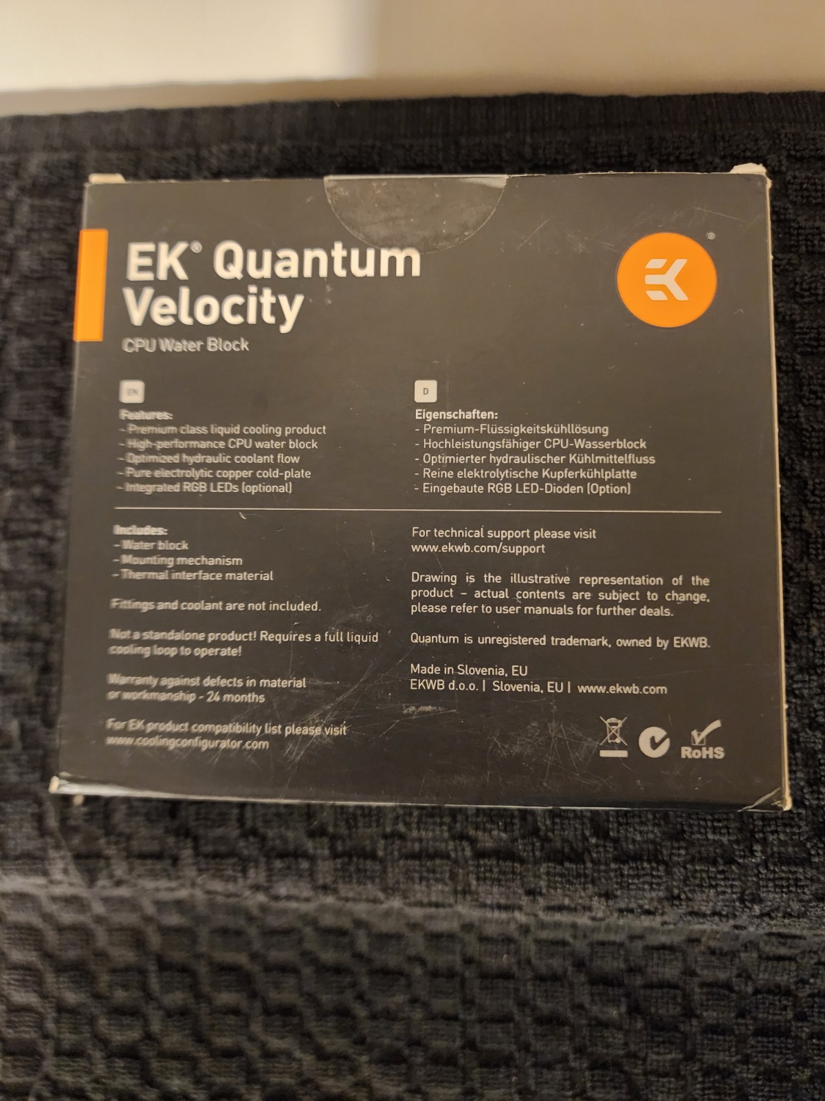 EK-Quantum Velocity D-RGB - Nickel + Acetal w/LGA 1700 Backplate