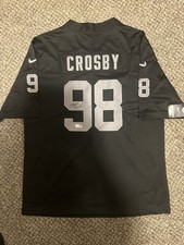 🏈 Autographed Maxx Crosby Las Vegas Raiders Jersey Authentic Nike NFL Gear +COA