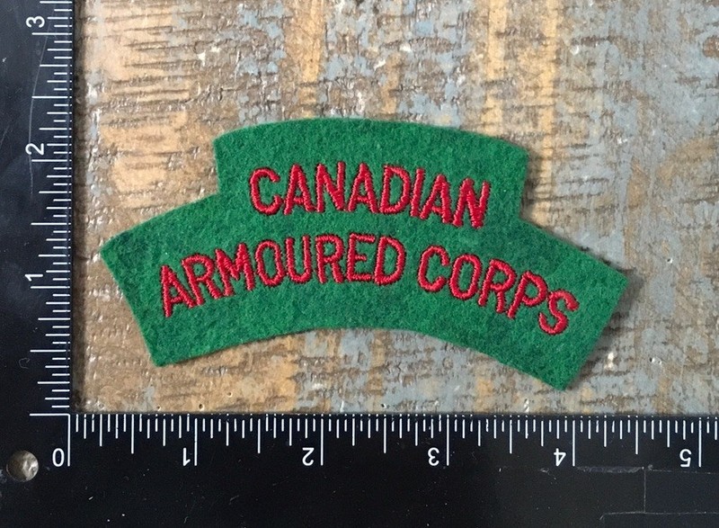 WW2 Canadian Armoured Corps Tank Patch Wool CAC No Glow