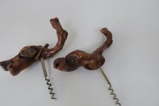 Vintage 2 alte Korkenzieher aus Wurzelholz