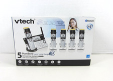 VTech IS8151-5 Super Long Range Cordless Phone-5 Handsets-Answering System-NIB