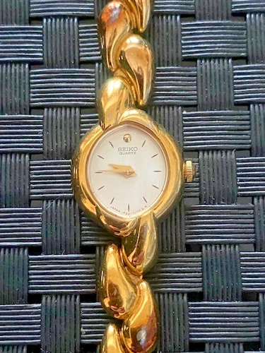 Vintage Seiko Quartz Women's Gold Toned Wristwatch Japan AS IS *Read*