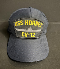 USS Hornet CV-12 Navy Navy Blue Adjustable Snapback Hat/Cap Made in USA