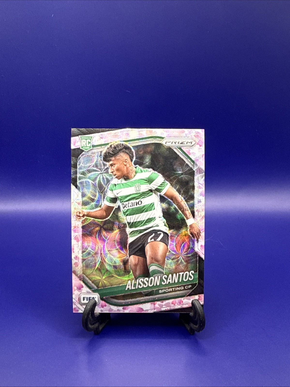 2025-26 Panini Prizm Choice FIFA Alisson Santos Cherry Blossom 21/28 Rookie