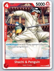 Shachi & Penguin OP09-003 Common Emperors in the New World One Piece TCG