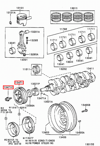Genuine Hilux LN110 LN109 LN108 2L 3L Harmonic Damper Balancer Pulley w Bolt - Picture 8 of 20