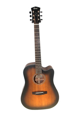 TOP CRACK ** Cort Core-DC AMH-OPBB All Mahogany Acoustic Electric Guitar #R7949