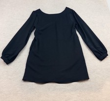LuLu's Black Long Sleeve Shift Dress Size M Made in USA