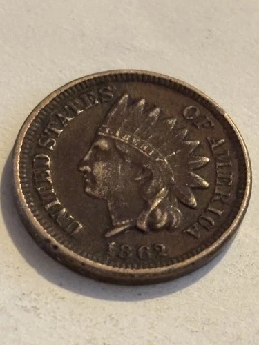 1862 Indian Head Cent Penny Coin Good Shape