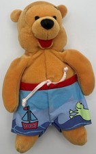 The Disney Store Winnie the Pooh Summer Swimmer Pooh Mini Bean Bag 8" Plush