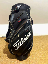 Titleist Black/White Cart Golf Bag 14-Way Divider Synthetic, Strap & Handle