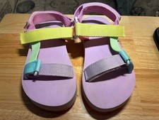 Girls FAB kids Brand Multicolored Sandals Adjustable Straps Size 11/12