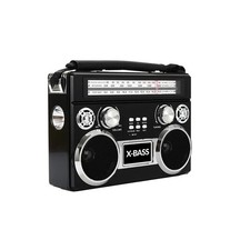 SuperSonic SC1097BTBLK Portable AM/FM/SW Radio - Bk