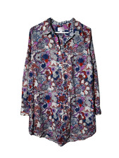 Liberty of london for target floral shirt dress womens L retro funky