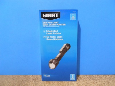 HART LED Pen Light with Laser Pointer 150 Lumens HKPL20 (with Batteries)