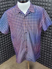 Paul Smith Shirt Mens L Multicolored Monochrome Striped Plaid Button Up Shirt